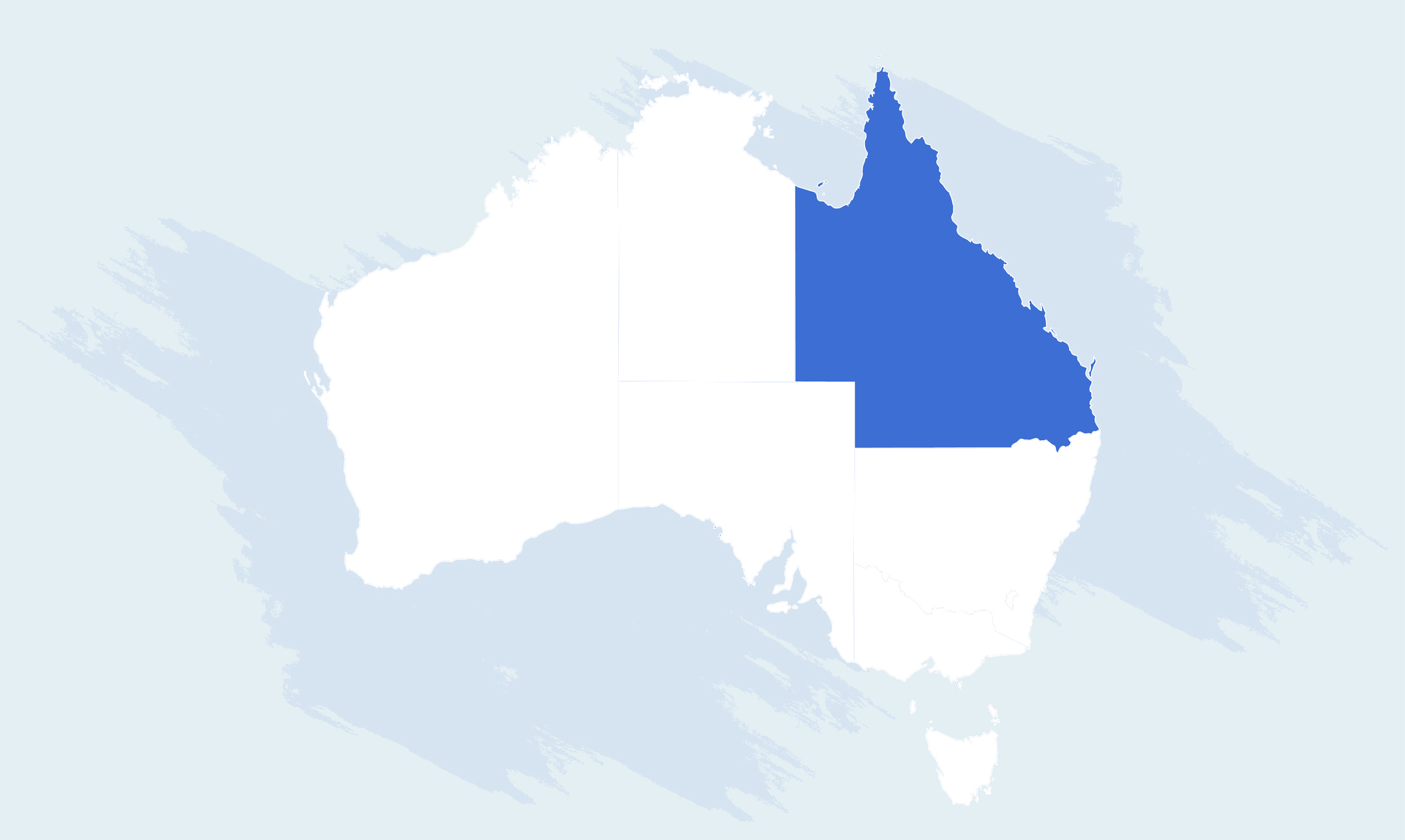 Map of AU highlighting Queensland | Australia Logistics Company | Tasman Logistics Services