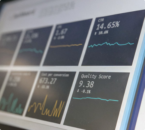 Computer screen showing graphs and data | Logistics Project Management | Tasman Logistics Services